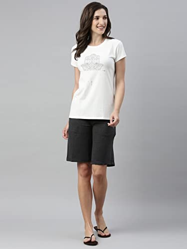 Image of Enamor Short Sleeve Crew Neck Regular Length Basic Crew T-Shirt - Slim Fit, Soft and Breathable Stretch Cotton - E147