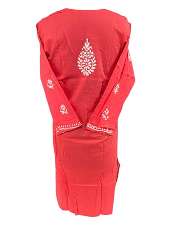 Image of Women Fashion Lucknowi Chikankari Pure Cotton Handwork Kurti for Women Girl