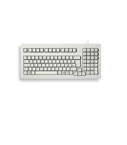 Preisvergleich Produktbild CHERRY G80-1800, Kabelgebundene Tastatur für Industrieanwendungen, Deutsches Layout (QWERTZ), Kompaktes Design, Perfektes Tastgefühl, Mechanische Switches, Weiß