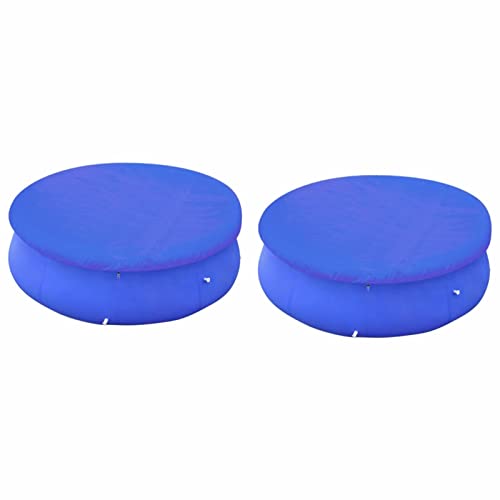 Homgoday Lot de 2 serviettes de toiture pour piscine hors-sol rondes 360-367 cm, couverture pour piscine, bâche de piscine, bâche de piscine