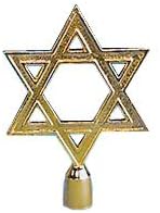 Eder Flag Star of David Top Ornament 6-3/4 Inch no Adapter Gold