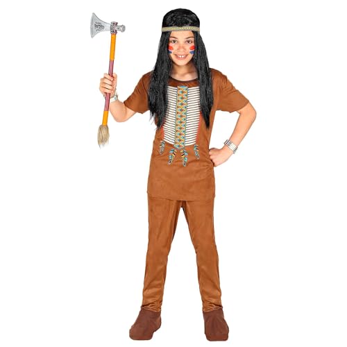 W WIDMANN MILANO Party Fashion - costume d'indien pour enfant, haut, pantalon, bandeau, Far West, soirée à thème