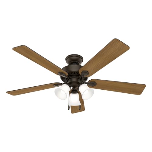 Image of Hunter Swanson, Indoor, Ceiling Fan, with LED Lights, 52 inch, New Bronze