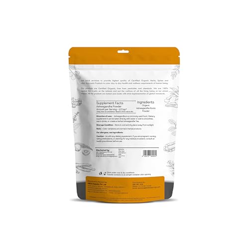 Just Jaivik Organic Ashwagandha Powder | Pure Root Powder | Stress Relief, Sleep Support, Energy Booster | 227g | 100% Natural & Chemical Free