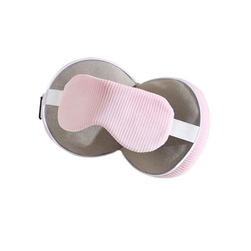 折りたたみ式 2 in 1 アイマスクピロー - 収納フック付きソフトトラベル折りたたみピロー ?(Pink)
