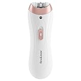 Brookstone Epilator Rose Gold Edition, Facial Hair Removal for Women, Smooth Glide Epilator, LED Light, Cordless, Portable