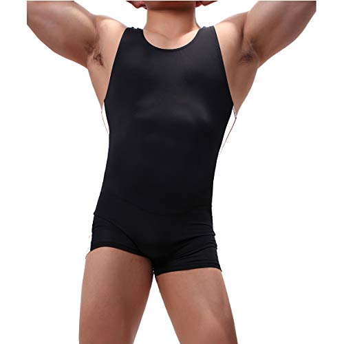 YUFEIDA Body masculino atlético para torcedores slim fit, collant de luta livre com camadas de base