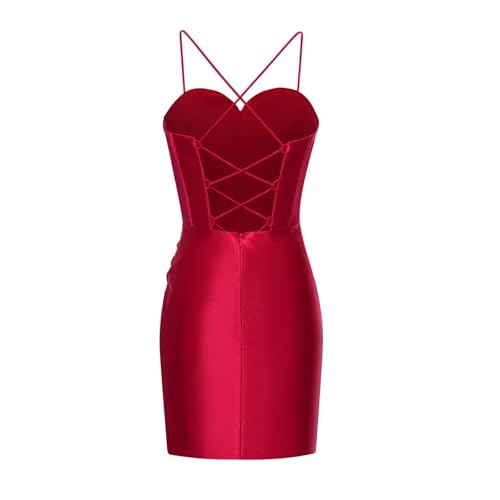 YMSHA Sweetheart Satin Homecoming Dresses with Slit Mermaid Short Prom Party Dress YMS4544