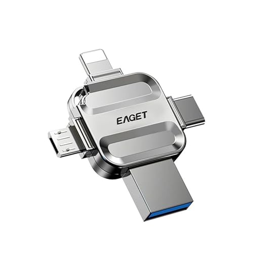 Memoria USB 4 en 1 tipo C Mirco B Lighting a 3.2 Pendrive Memories Stick para teléfonos, PC y portátiles (128 GB)