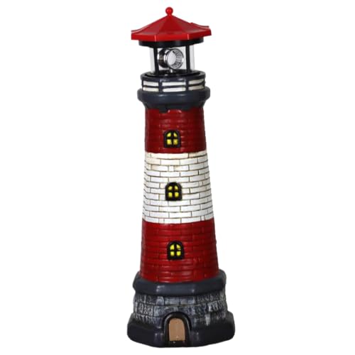 Phare solaire LED 360° pour baliser et décorer une cour obscure