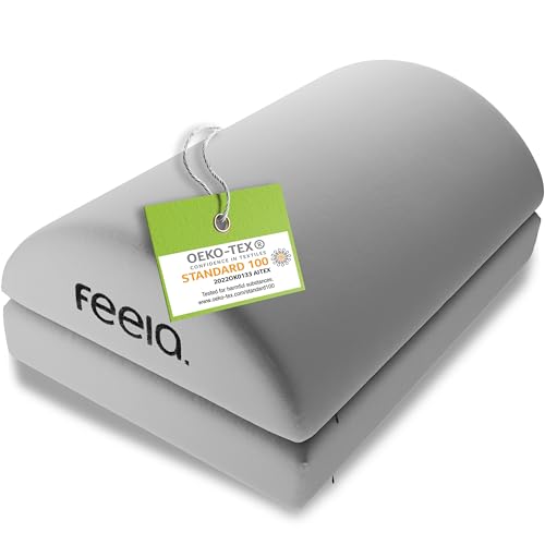 feela.® Reposapiés Ergonómico para Escritoio & Co | Regulable en Altura (Plata)