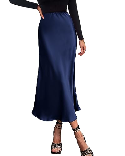 BTFBM 2026 Womens Spring Summer Long Satin Skirt Silk...