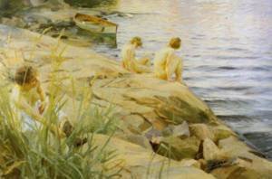 Peinture à l'huile Anders Zorn Outdoors 1888 reproduction prestige grand format