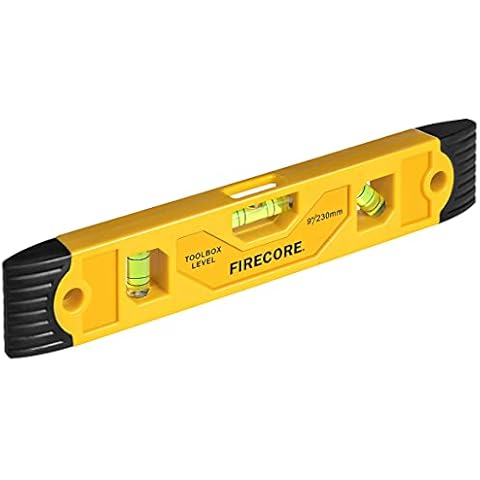 Nivel de burbuja Firecore FSL230PC con base magnética y 3 burbujas Cover