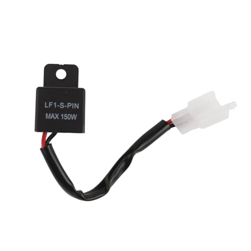Relé intermitente LED moto 12 V 2 pines LF1-S-PIN Max 150 W, 2 pines Intermitente Relé universal, impermeable, control de frecuencia, carga máxima de 150 W, central intermitente LED moto
