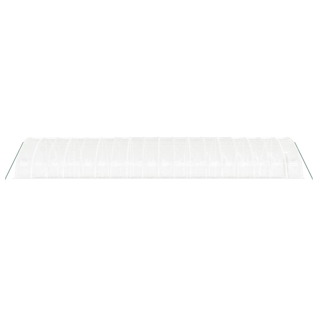 Serra con telaio in acciaio bianco, 108 m², 18 x 6 x 2,85 m, per il giardinaggio hobby, resistente alle intemperie, robusta casetta per piante con ventilazione e ampio spazio interno