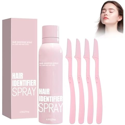 YUEOL Hair Identifier Spray For Face Shaving, Moisturizing and Skin Care Spray, kin Body Hair Identifying Spray With Razors (Spray Plus Razor) Cover