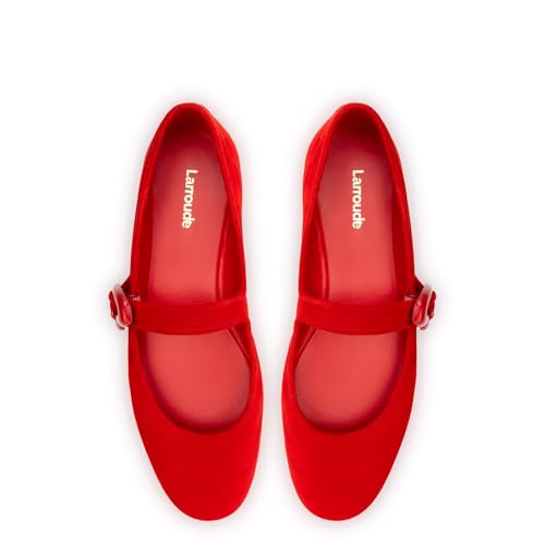 Verona Ballet Flat In Scarlet Suede3
