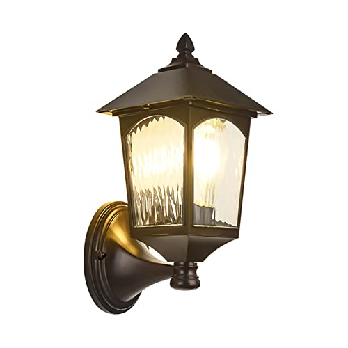 Applique extérieure en verre élégante et noire matte de 33 x 15 cm pour votre patio