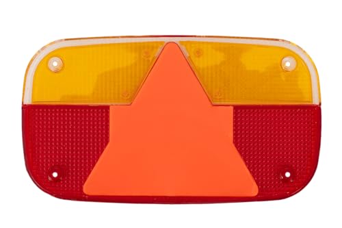 Aspöck Lichtscheibe Ersatzglas Multipoint III universal links und rechts 244 mm breit 138 mm hoch E4 Zulassung für Anhänger Rückleuchten Abdeckung Lampenglas Austausch Ersatzteil
