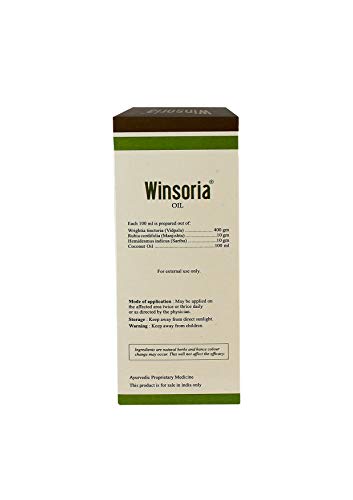 Kerala Ayurveda Winsoria Oil for Psoriasis and Eczema Care | Steroid-Free Herbal Psoriasis Oil for Itchy, Dry Skin Relief | Natural Anti-Itch Ayurvedic Oil | 100 ml
