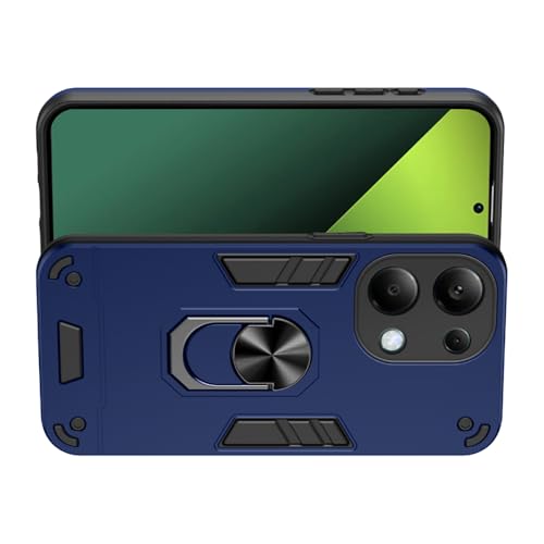 Image of amazon basics Kickstand Mobile Cover (360 Rotating Ring Holder) for Mi Redmi Note 13 Pro 5G (Blue)