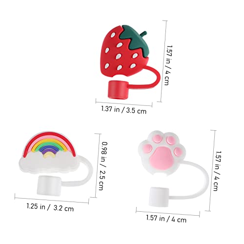 Couvercle de paille en silicone avec capuchons mignons Alipis pour paille 8mm - 4
