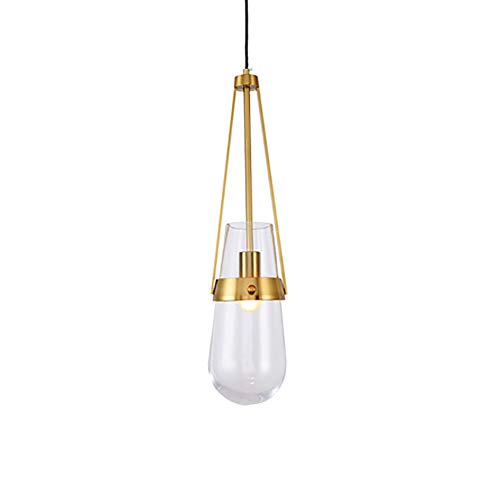 Éclairage de pendentif pluie goutte d'eau moderne en verre transparent 6x24