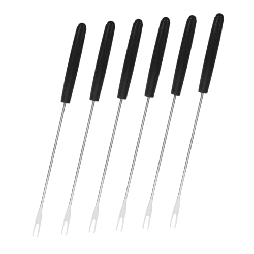 Garneck Fondue Forks Cheese Fondue Sticks 6pcs Stainless Steel Skewers Fruit Dipping Fork Family Dinner