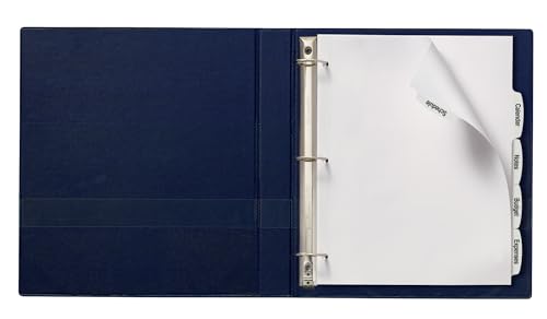 Intercalaires imprimables blancs Avery 14432 classeur 5 onglets amovibles grand format - 5