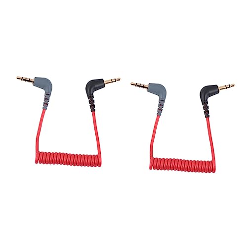 Cable de audio rojo TEHAUX de 2 piezas para micro de exterior