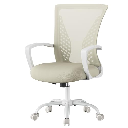 SONGMICS Silla de Oficina giratoria de Malla, Carga de 120 kg