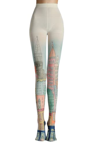 Image of Sahabowi Women Tights, Sheer High Waist Pantyhose, Vintage Control Top Stockings