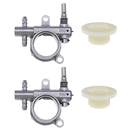 VGOL 2PCS Pompa olio motosega con ingranaggio a vite senza fine compatibile con motosega 25CC/38CC 2500/3800 pezzi di ricambio per utensili elettrici esterni