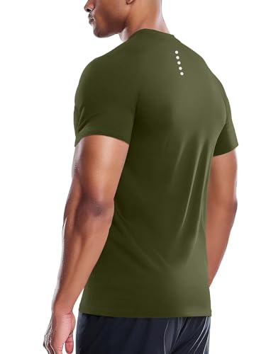 Zengjo Men's Workout Shirts Lightweight Quick Dry Gym Running Athletic Performance Tee Moisture Wicking Short Sleeve2