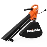MAXLANDER 3 in 1 Electric Corded Leaf Blower, Leaf Vacuum and Leaf Mulcher