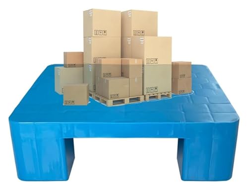 JINMLBO Plastic Pallet, Nestable Shipping Pallet, Plastic Moisture-Proof Pad, Safety Storage Grid Pads for Kitchen Supermarket Garages Warehouses(50x50x12cm)