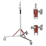 Heavy Duty Light Stand for Photography: Max Load 66lb - Takerers LS12 10.3ft/124 Adjustable Stainless Steel Tripod Stands with 1/4' to 3/8' Universal Screw, Carry Bag for Softbox, Strobe