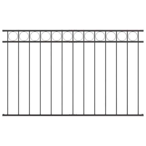vidaXL Pannello Recinzione in Acciaio Grigio 1,7 m x 1 m - Recinzione Moderna, Rivestita a Polvere, per Privacy e Stile. Ottima Come Barriera per Giardini, Terrazze, Divider, Bordo Giardino, Struttu