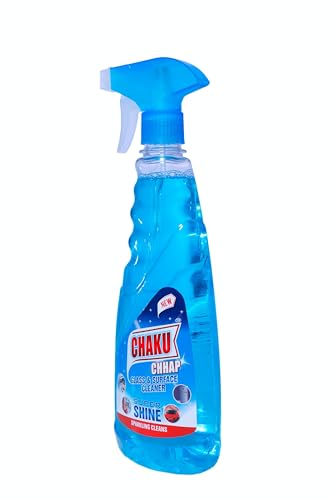 Image of Glass and Surface Cleaner Liquid Spray - Shine Booster for Glasses Mirrors and Multi-Surfaces | Removes Dirt Dust & Grime | Ideal for Car Kitchen Home Surfaces (500 ml Pack of 1)