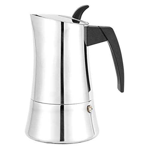 Cuisinox Capri Stainless Steel Induction Moka Pot Espresso Coffee Maker, 4-Cup #TOP14