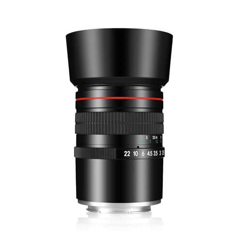 JINTU 85mm F/1.8-22 Medium-Telephoto Fixed Prime Camera Lens for Sony E-Mount Mirrorless a7C a7III a7RIII a7SIII a7IV a7RIV a7RV a9 A1 FX3 ZVE1 A7CR A7CII a6600 a6100 a6300 a6400 a6500 ZV-E10