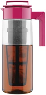 Takeya Iced Tea Maker with Patented Flash Chill Technology 2 Quart, Raspberry