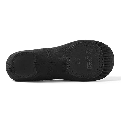 Image of Dance Women's Ballet Shoes Stretch Canvas Dance Slippers Split Sole for Girls /Adult