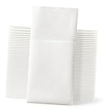 Mipcase 50 piezas Servilletas Desechables Blancas para Banquetes y Bodas Gruesas y Resistentes para Fiestas Restaurante y Decoración de Mesas