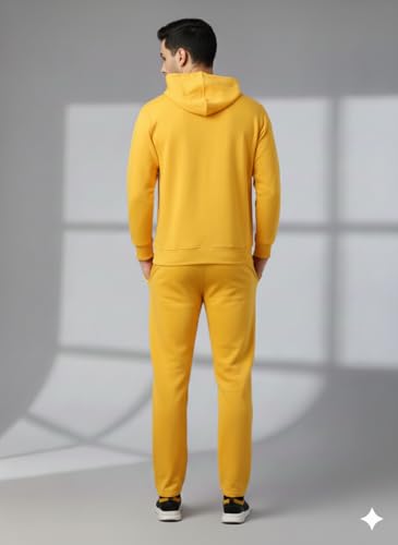 Image of Mack Jonney Solid Track Suit for men | Co-ord Set | Warm Fleece Tracksuit Set | Full Sleeve Hoodie