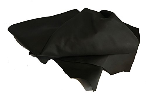Premium Genuine Leather Scraps - Large Leather Pieces for Crafting - 2 LBS (Black)