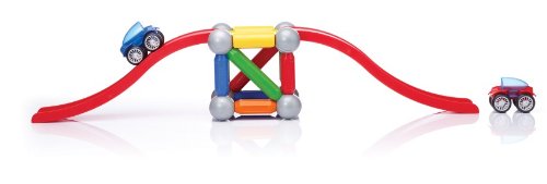 Smartmax Stunt Cars (Basic Stunt) Stem Magnetic Discovery Building Set With Moving Vehicles Featuring Safe, Extra-Strong, Oversized Building Pieces For Ages 3+ #TOP3