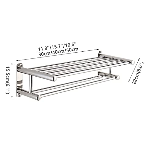 Porte-serviettes double étagère en acier inoxydable à haute capacité de séchage - 4