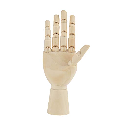 Akozon Modelo de Mano de Madera con Dedos Flexibles Modelo de Maniqui...